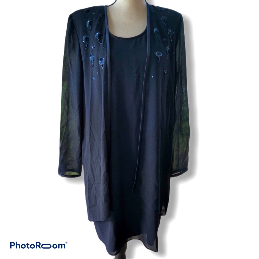 After Dark | Blue Layered Cocktail Dress